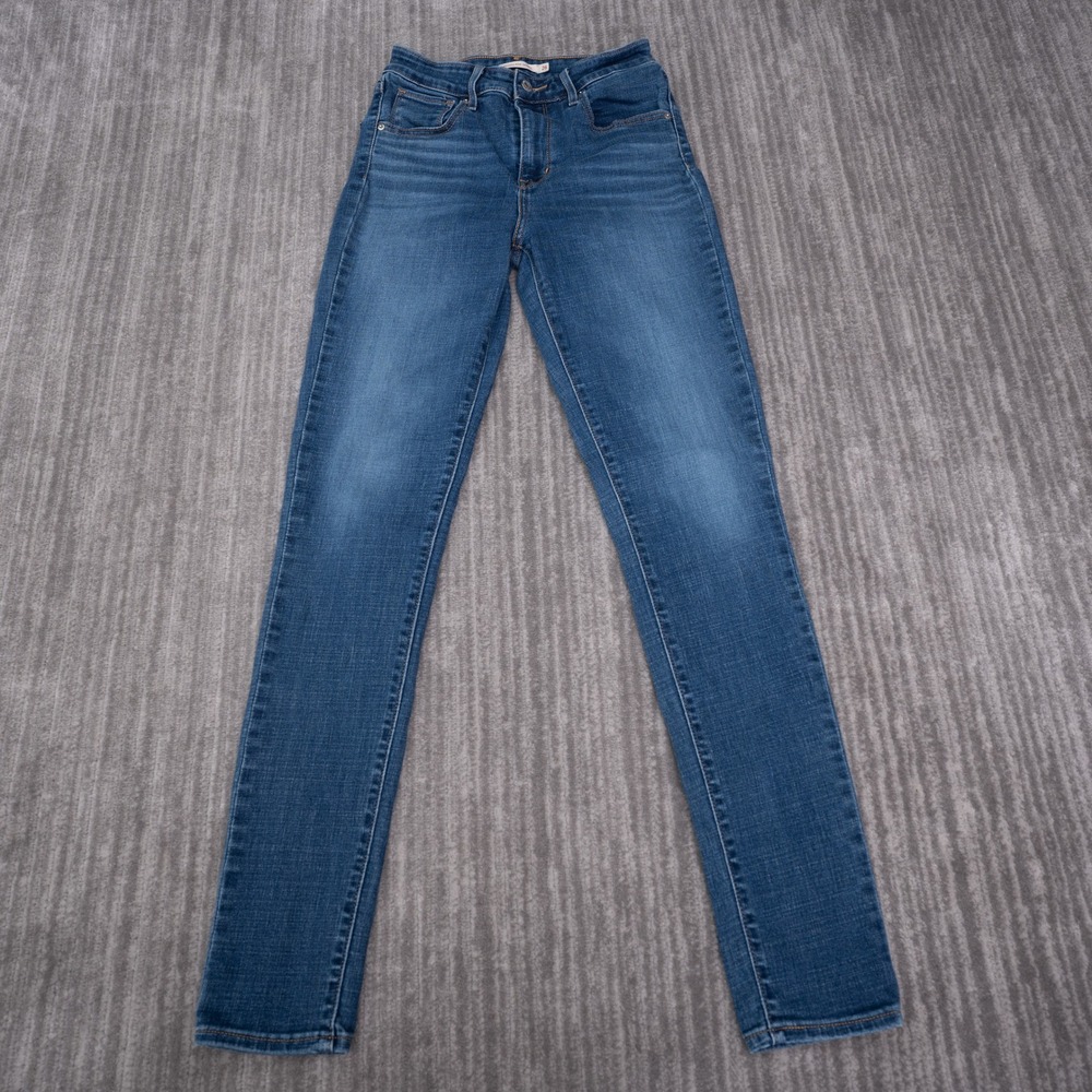 Levis 721 High Rise Skinny Jeans Womens 26 Blue Excellent Stretch 18882-0155